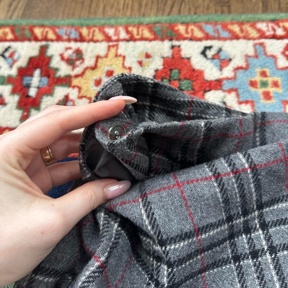 sag harbor 90s tartan fringe wrap skirt - Picture 5 of 7